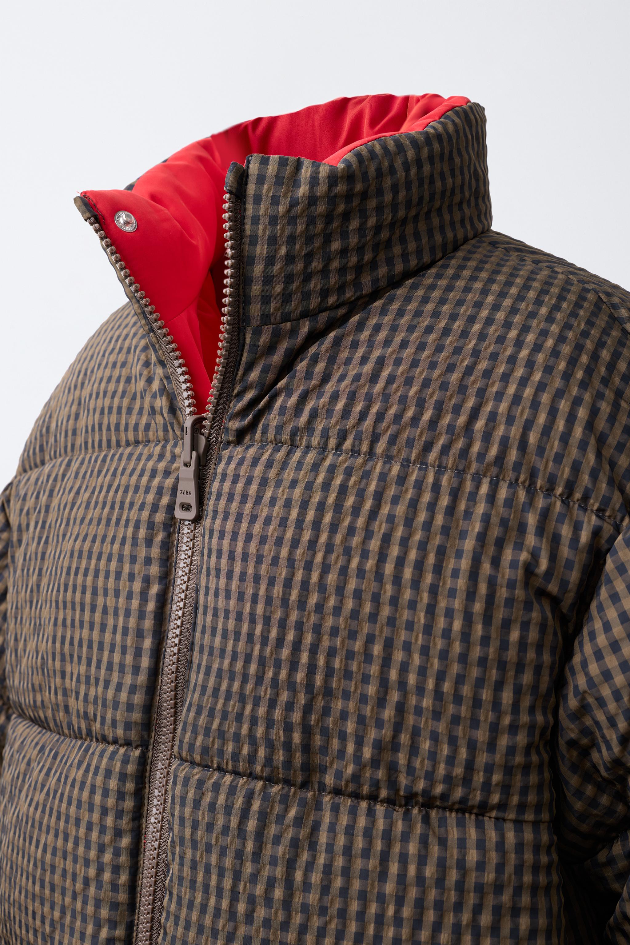 BLOUSON MATELASSÉ RÉVERSIBLE À CARREAUX