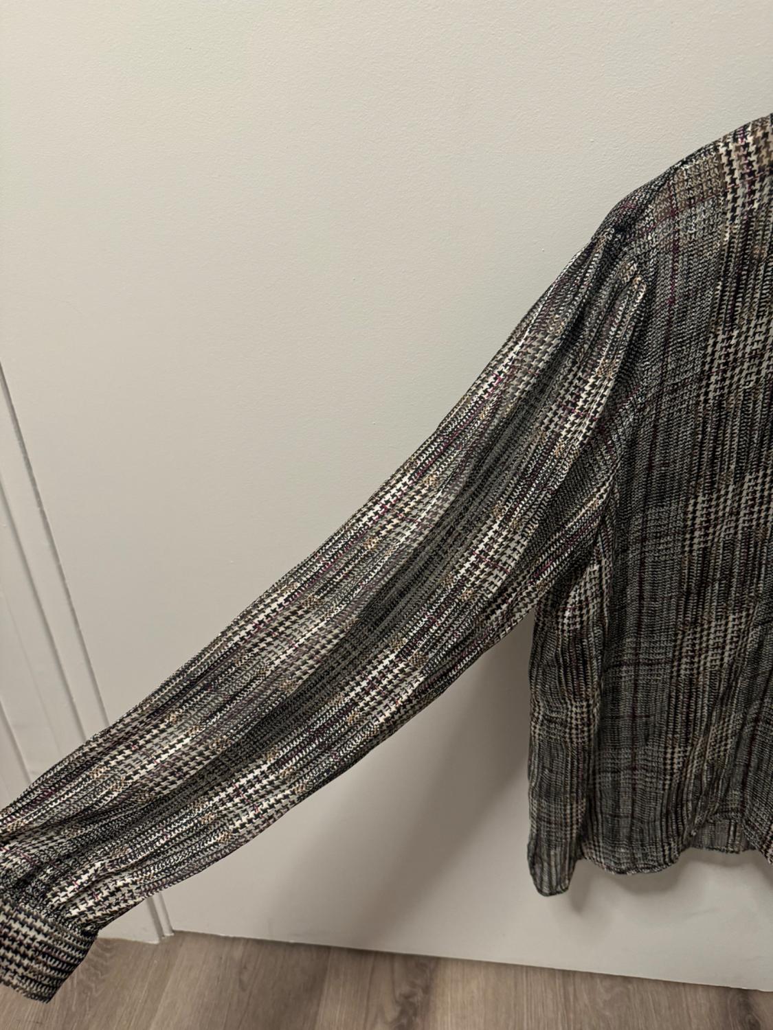 CHECKED SHIRT WITH BOW DETAIL - Image 2
