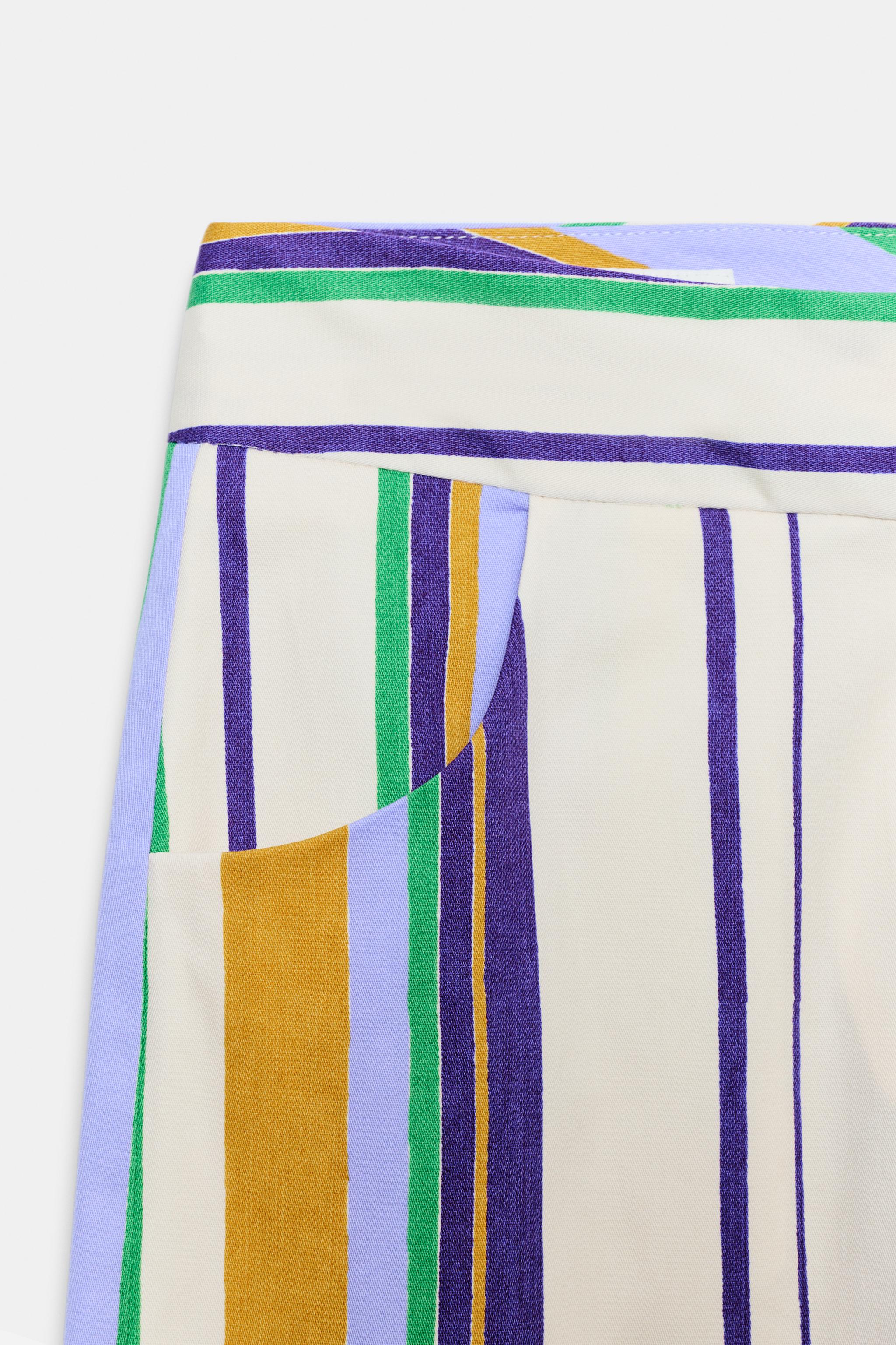 STRIPED STRAIGHT LEG PANTS