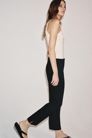 ZW COLLECTION PRESSED CREASE TROUSERS - Black by Zara - Image 2