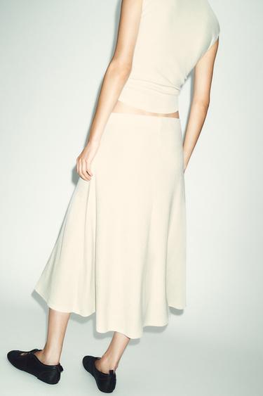 JUPE CAPE SOFT - Blanc cassé de Zara - Image 4