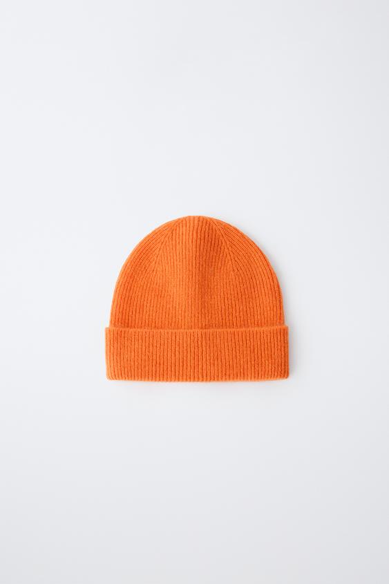 ZARA TIMELESS - 100% CASHMERE BEANIE - Orange by Zara - Image 0