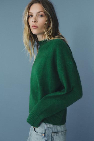 JERSEY SOFT PUNTO LISO - Verde de Zara