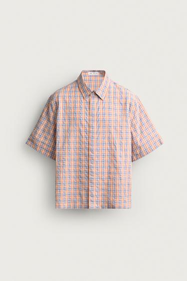 RELAXED FIT TEXTURED CHECK SHIRT - Multicoloured by Zara