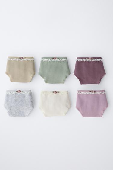 6-14 ANS/ LOT DE SIX CULOTTES DENTELLE - Multicolore de Zara - Image 4