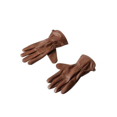 LEATHER GLOVES - Brown by Zara