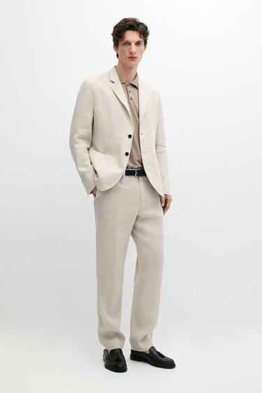 Zara Linen suit trousers - Ecru