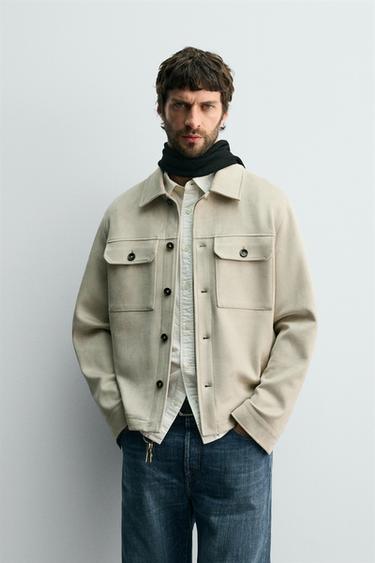 CAMISA COMPRIDA COM EFEITO DE CAMURÇA - Areia da Zara