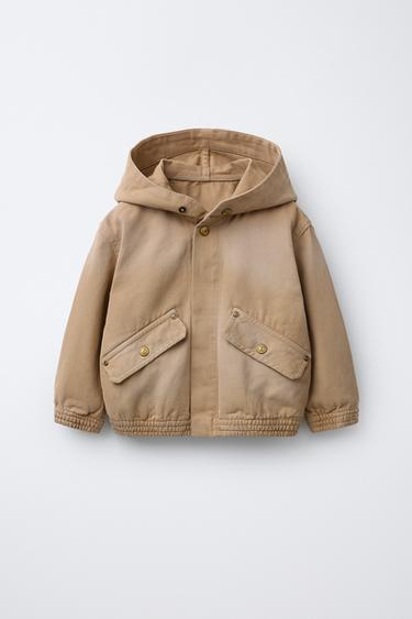CANVAS CAPUCHON JAS - geelbruin van Zara - Afbeelding 0