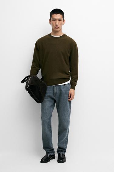 Zara 100% cashmere ribbed knit sweater - Hunter green - Image 0