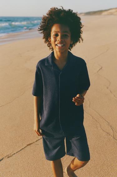 Zara RUSTIC SHIRT - Blue