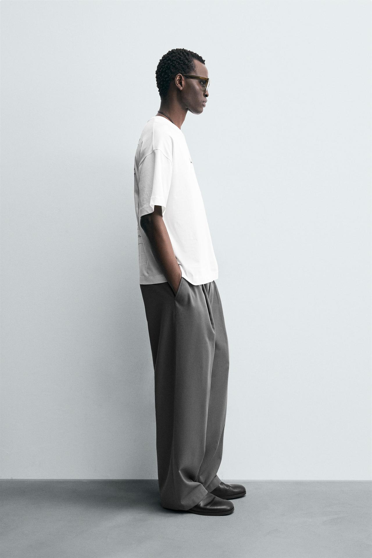 EMBROIDERED SLOGAN T-SHIRT