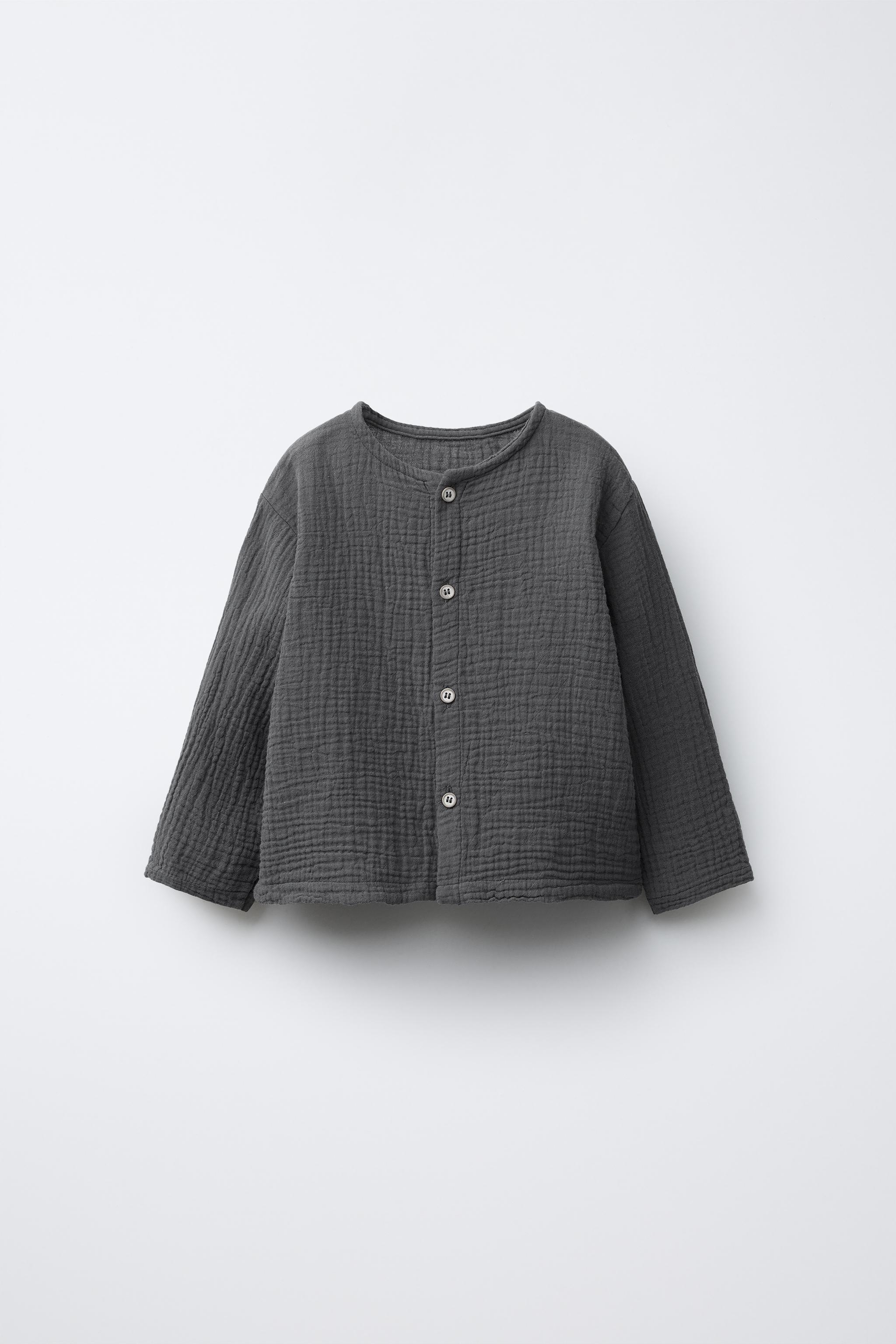 COTTON GAUZE SHIRT - Steel | ZARA United States