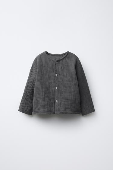CHEMISE EN GAZE DE COTTON - Acier de Zara - Image 0