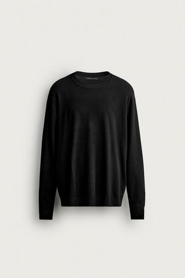 BASIC REGULAR FIT JUMPER - Black by Zara