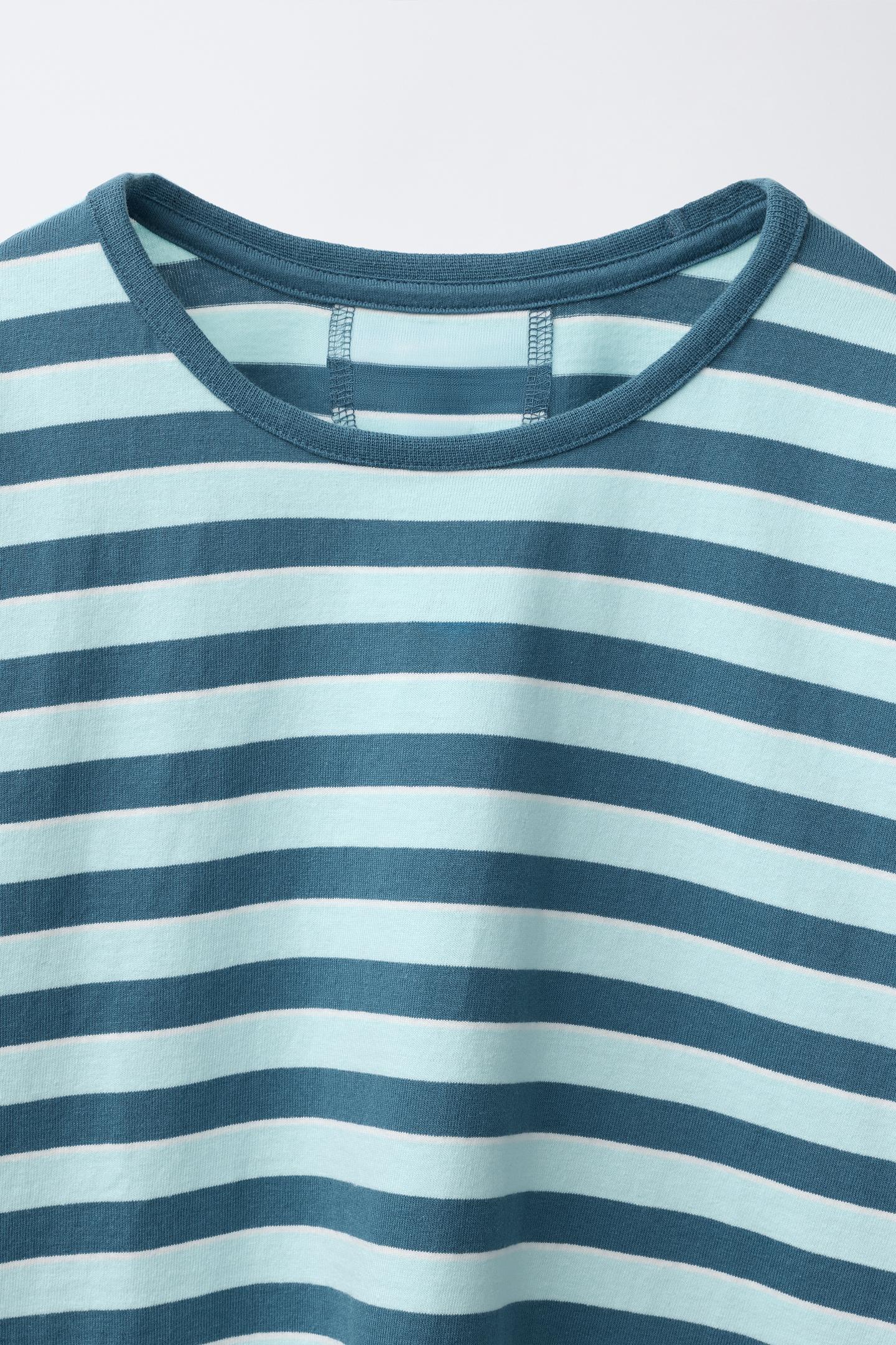 Детская футболка Zara Striped Print, цвет: Голубоватый — фото 3