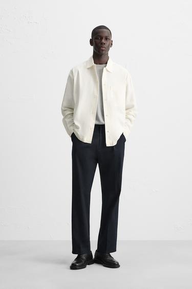 CAMISA ALGODÓN - LYOCELL - Crudo de Zara - Imagen 0