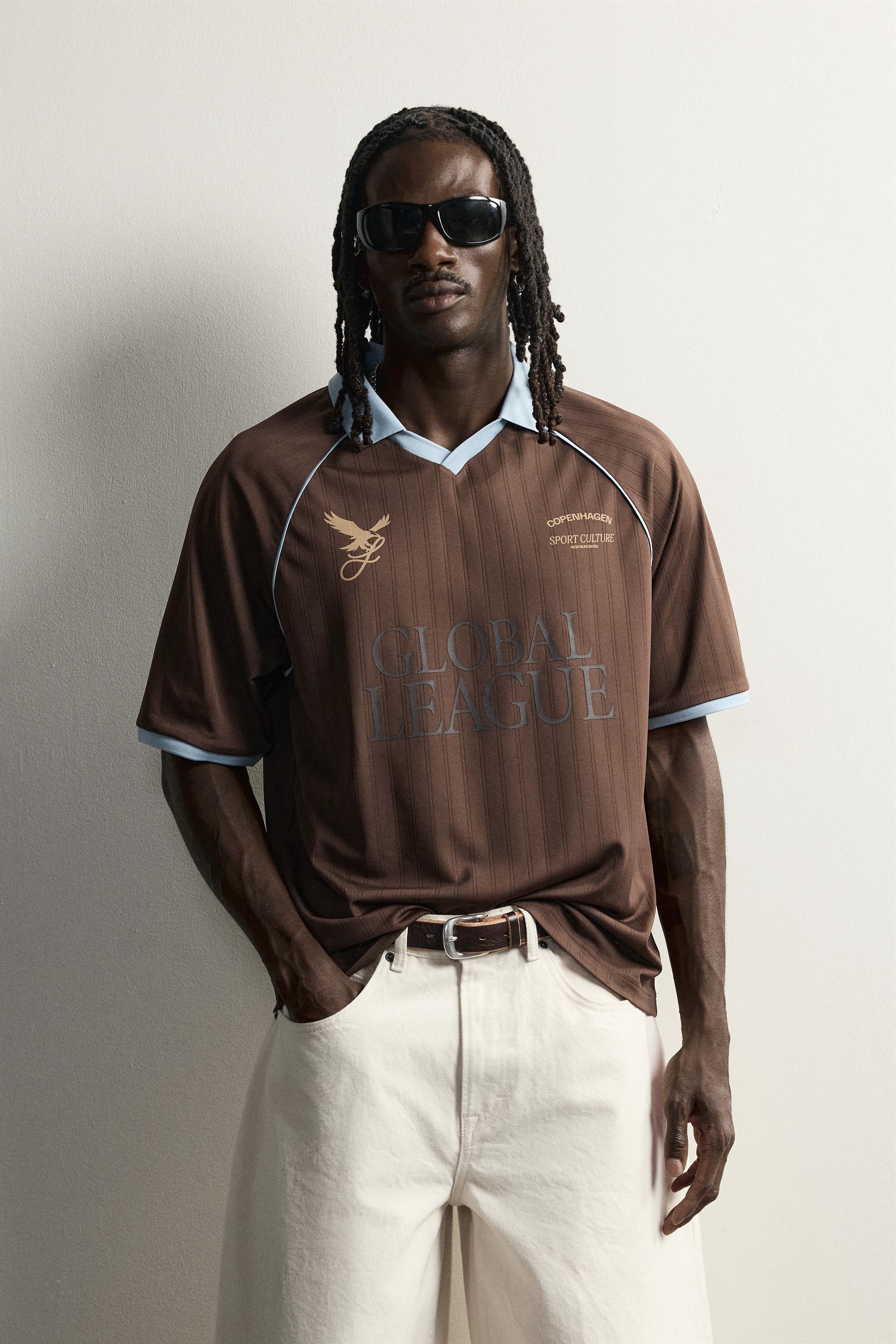 Zara Retro Futbol Relaxed Fit Polo görsel 2