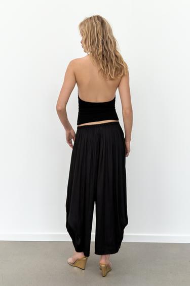 PLEATED SAROUEL TROUSERS - Black by Zara - Image 5