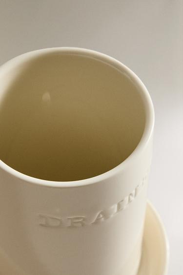 ÉGOUTTOIR À COUVERTS EN CÉRAMIQUE - Crème de Zara - Image 2