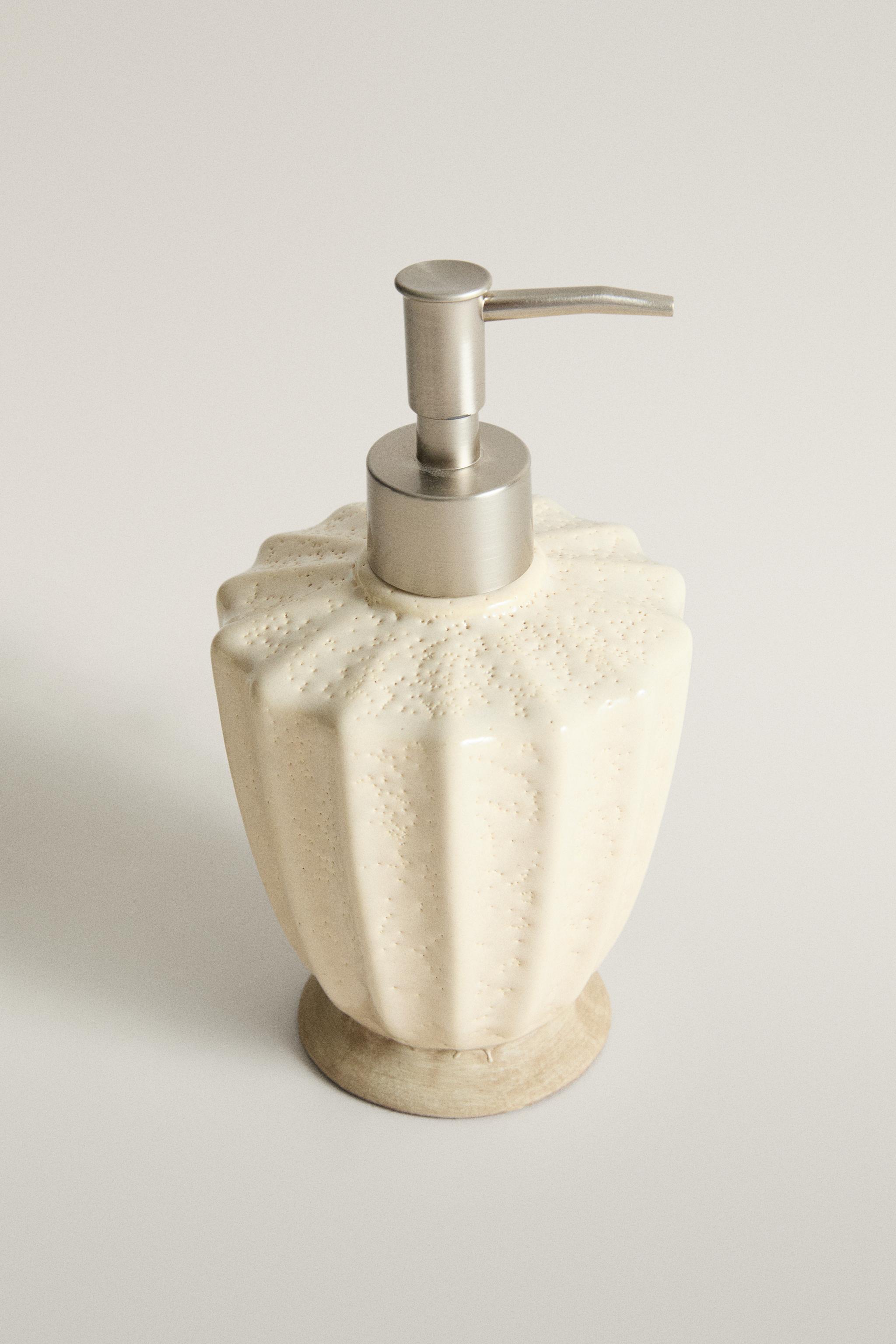 RUSTIC CERAMIC BATHROOM SOAP DISPENSER
