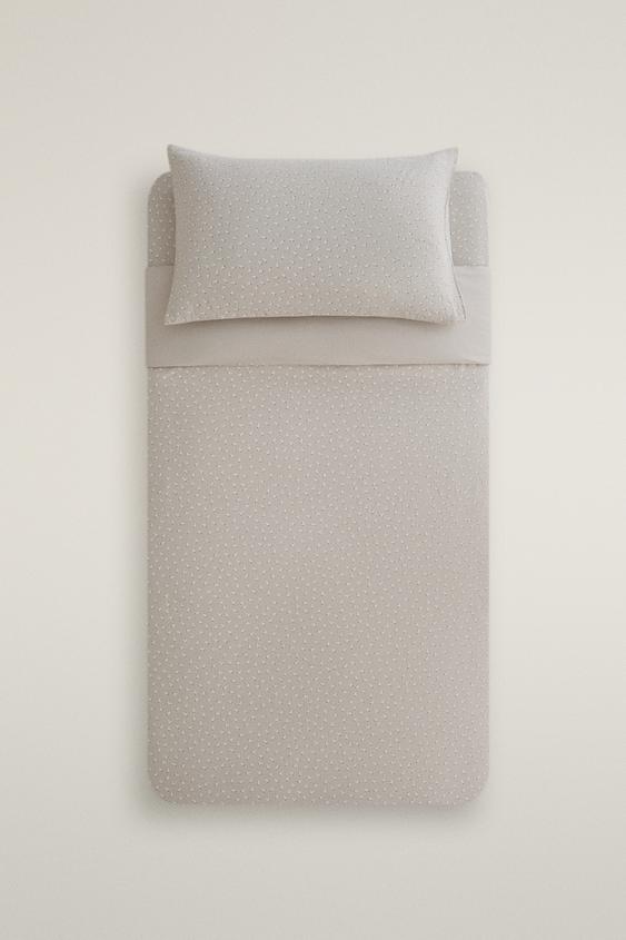 KIDS' COTTON MUSLIN CHICKS DUVET COVER - رمادي داكن الخاص بـ Zara - صورة 0