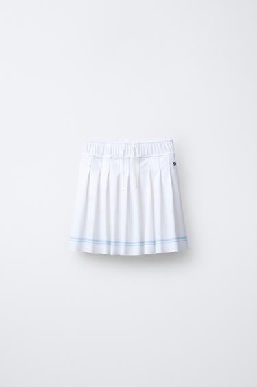 FALDA BERMUDA SPORTY TABLAS - Blanco roto de Zara - Imagen 0