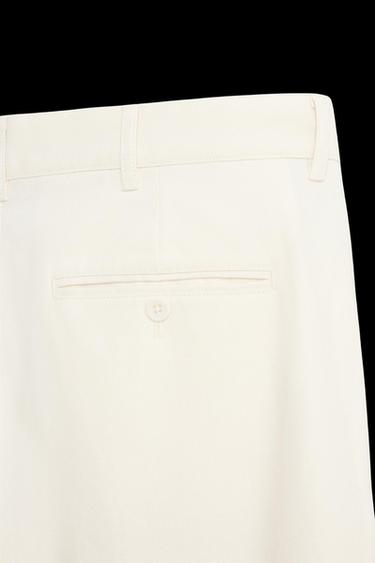 REGULAR-FIT-HOSE MIT FISCHGRÄTMUSTER - Cremefarben von Zara
