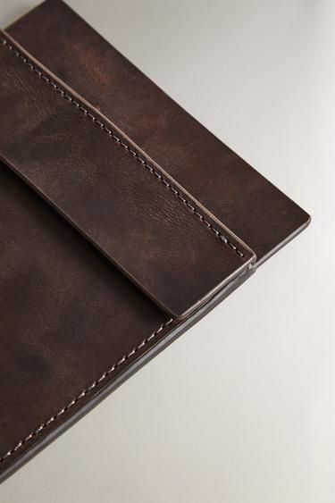 LEATHER CARPENTER POCKET - Brown by Zara - Image 2