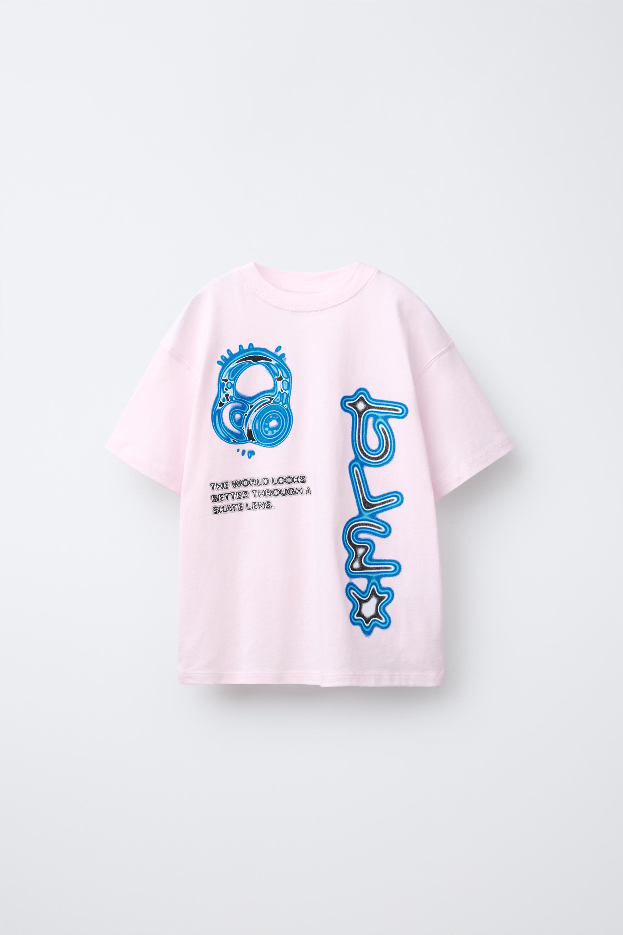 驚きの価格が実現！ ZARA | ピンク - ネオンヘルメットプリントTシャツ Japan 日本 / ウェア