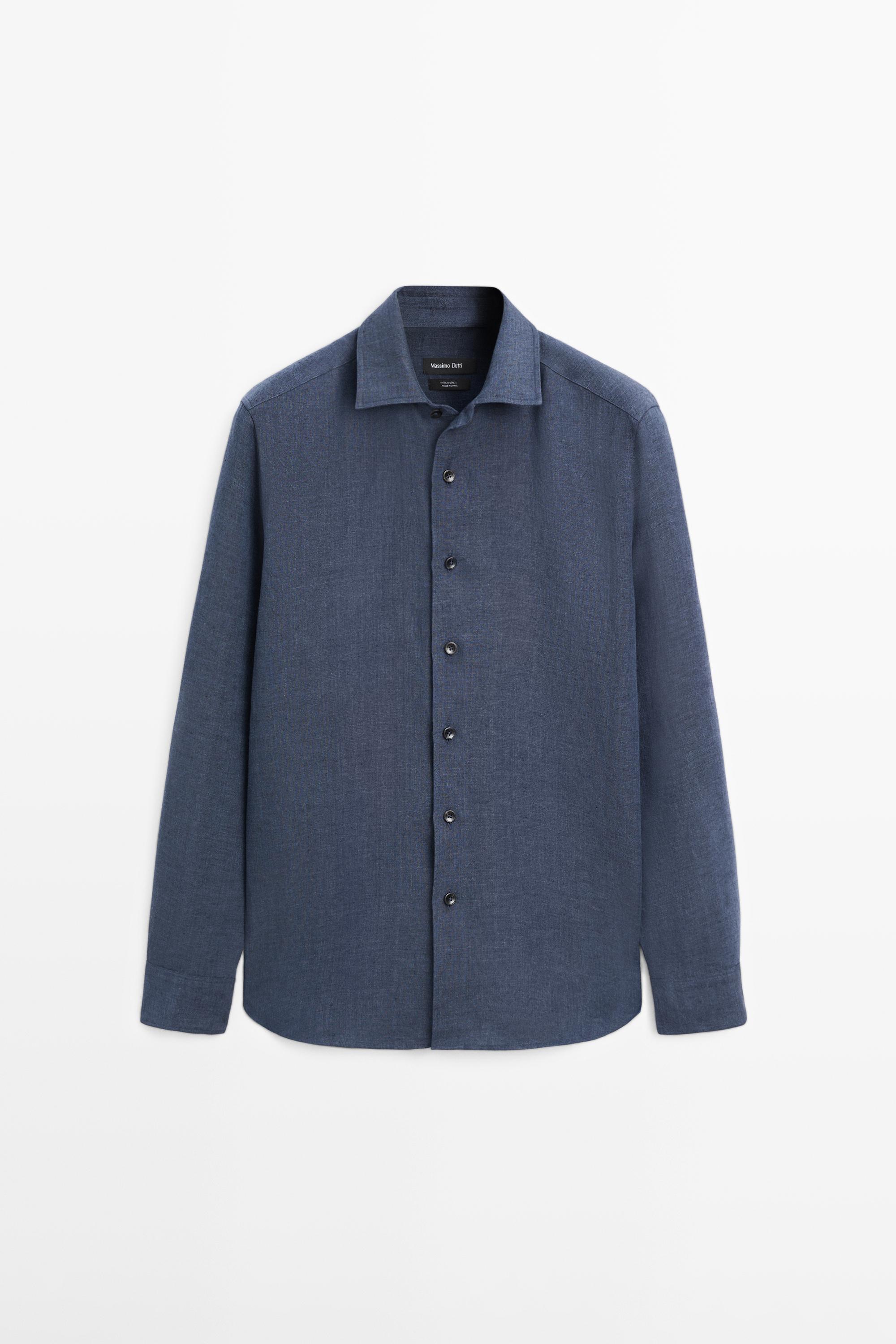 100% linen regular fit shirt