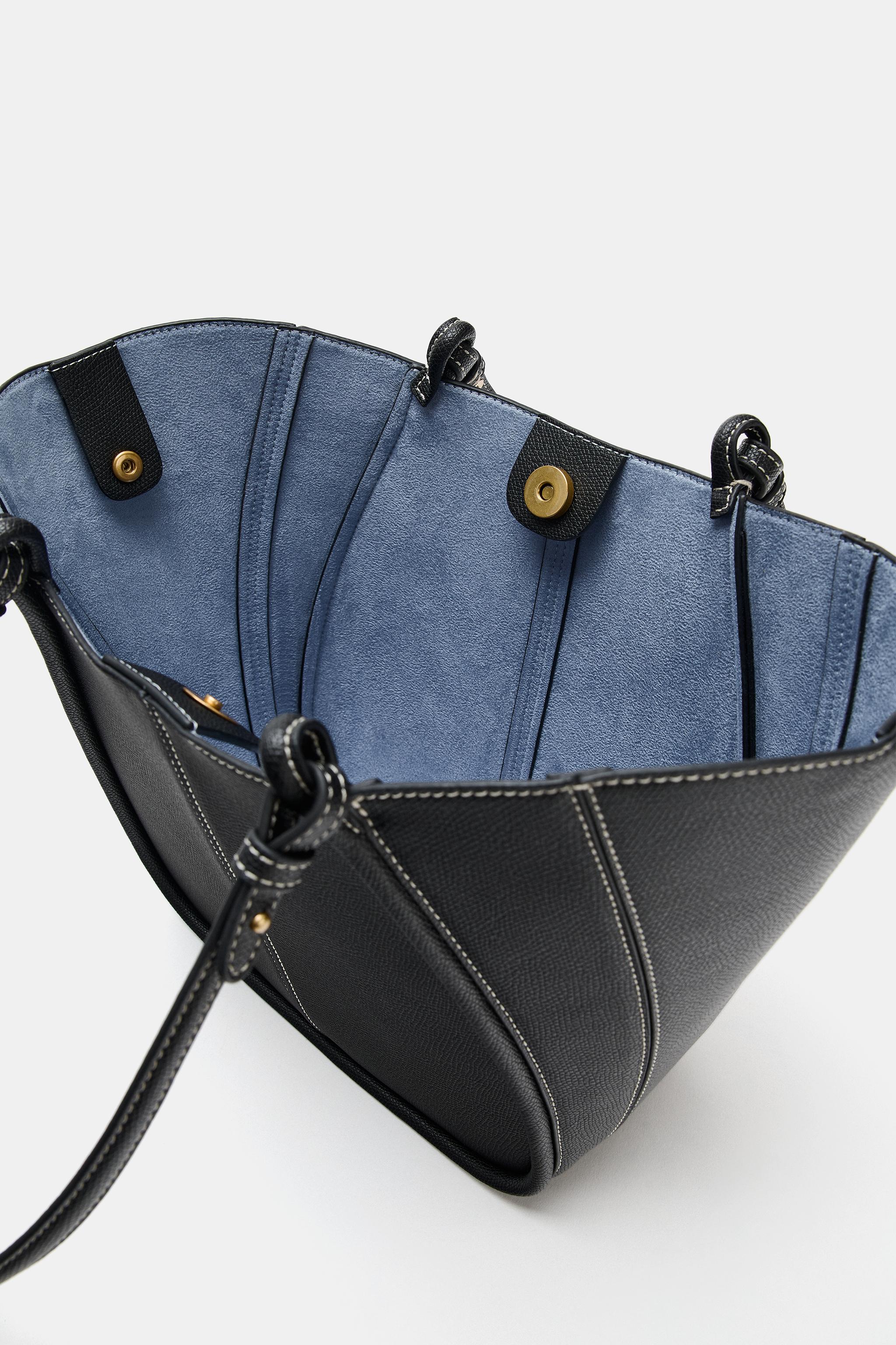 MINI SHOPPER WITH TOPSTITCHING