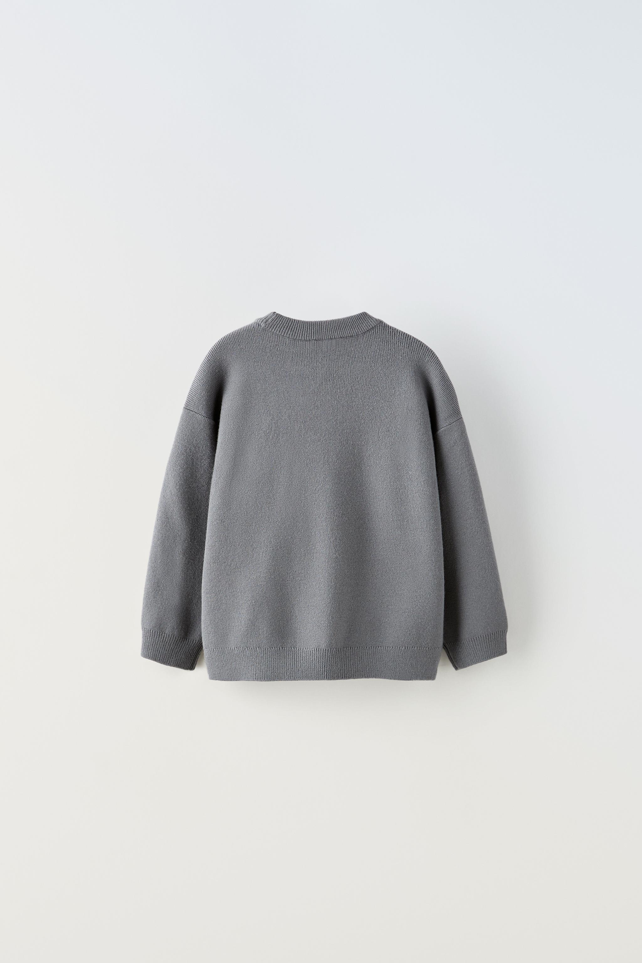 ポケット付きニットセーター - ブルーグレー | ZARA Japan / 日本