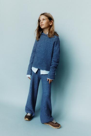 Zara KNIT CULOTTES - Deep blue