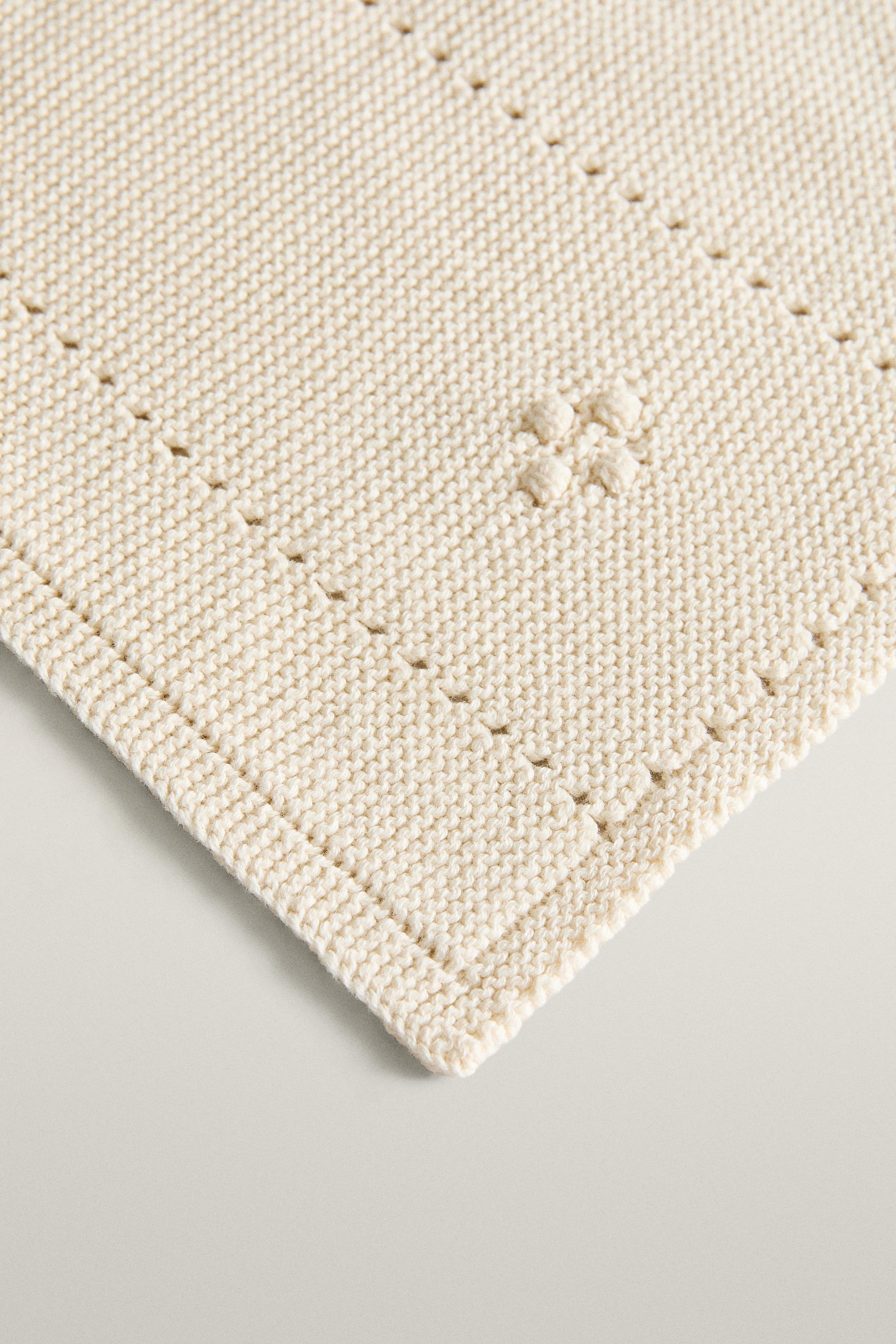 BABY OPENWORK COTTON BLANKET