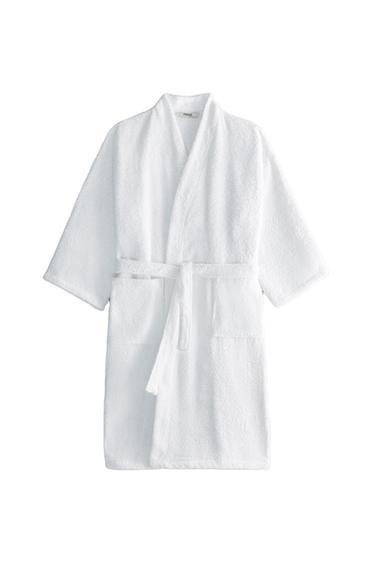 برنص قطن عالي الجودة (420 غxم²) - أبيض الخاص بـ Zara