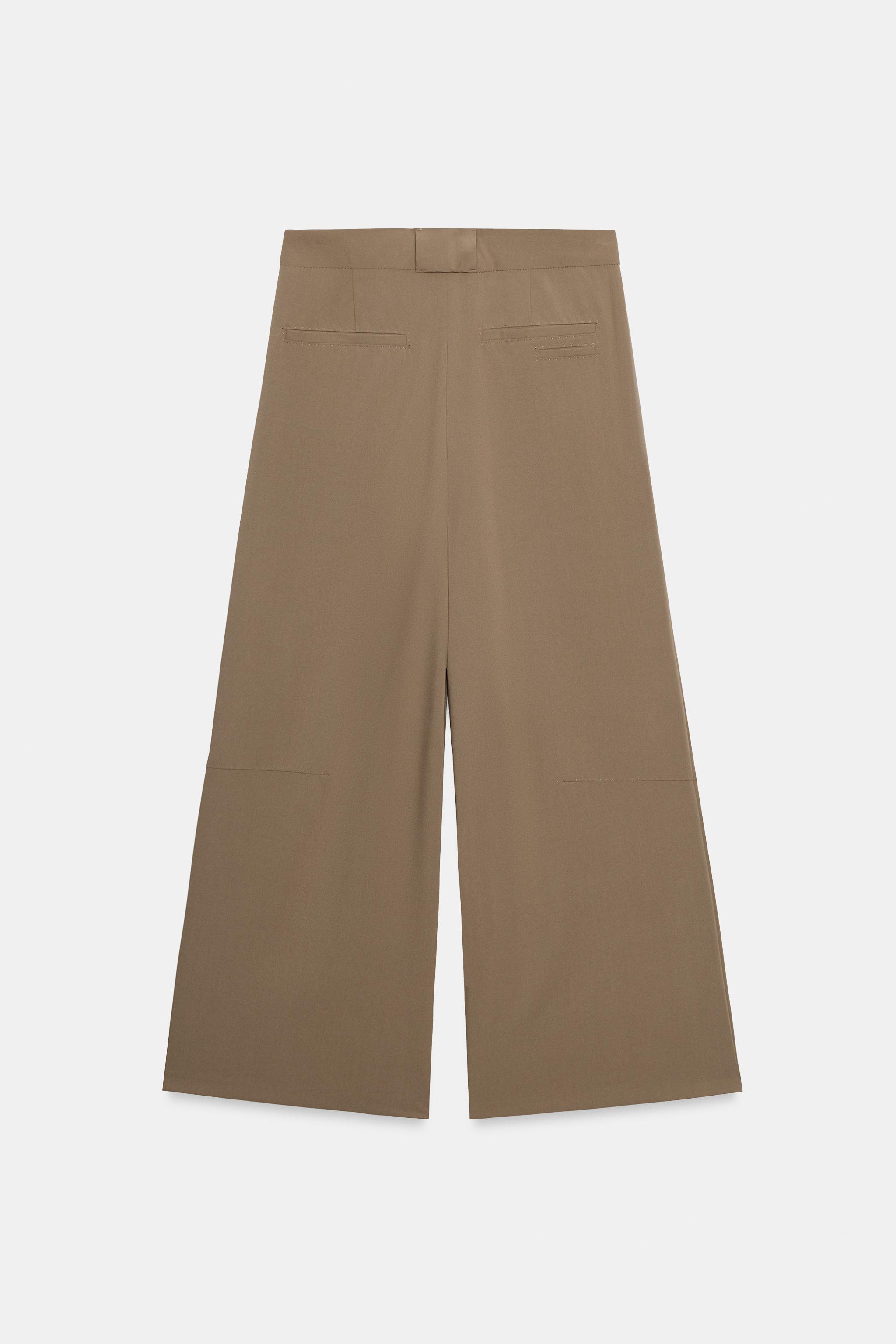 Zara DİKİŞ DETAYLI PİLİLİ PANTOLON görsel 8