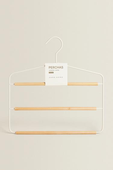 CINTRE MÉTAL ET BOIS PANTALONS - Blanc de Zara - Image 4