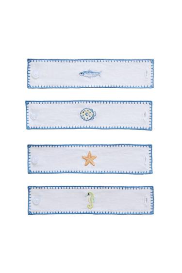 PACK OF RAMIE NAPKIN RINGS (PACK OF 4) - White by Zara