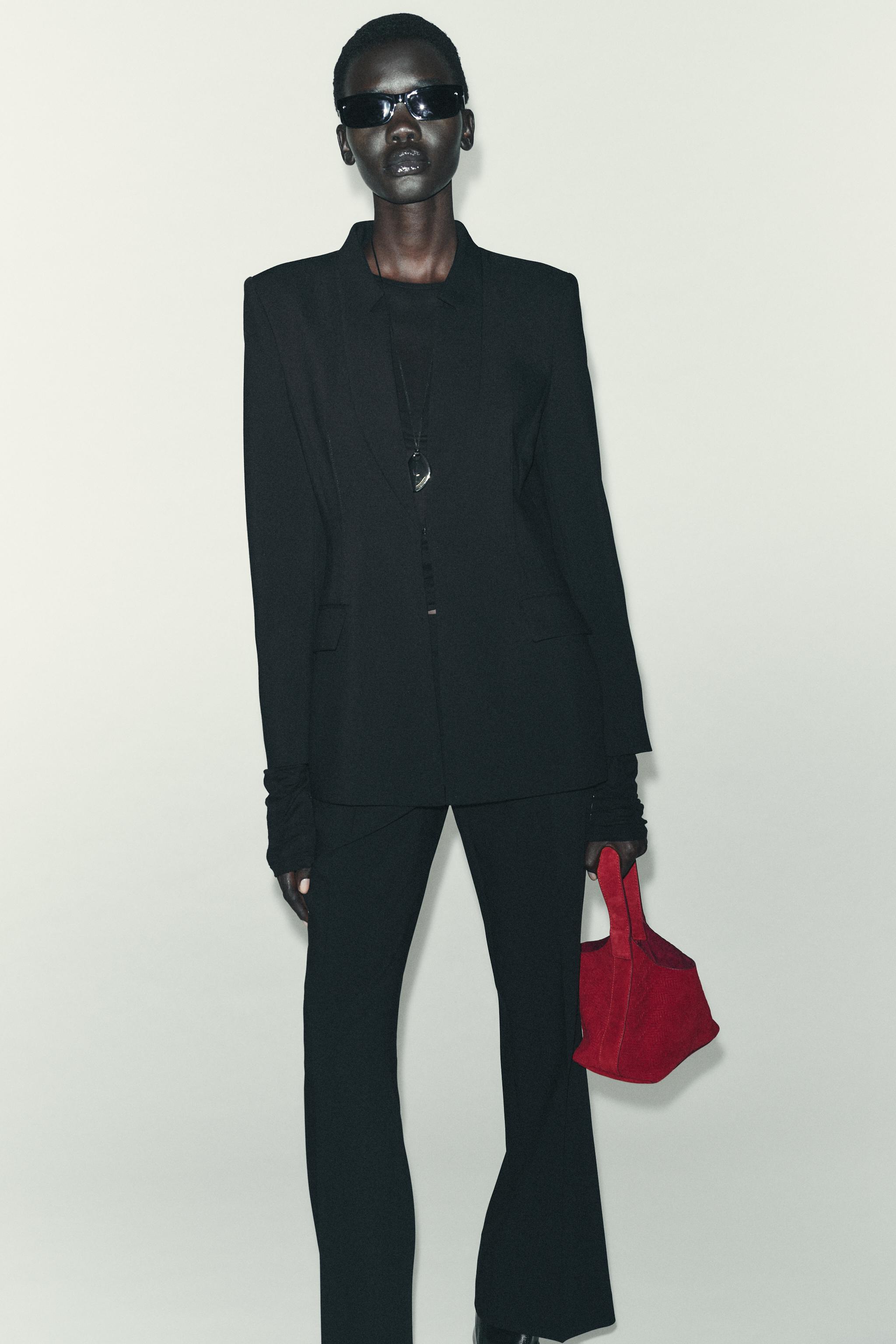 ZARAブレザースタイルオールインワン 新品】 ZARA サイド オープン ブレザー オールインワン ジャンプ