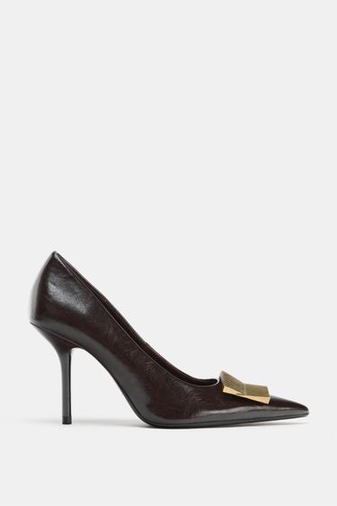 CHAUSSURES À TALONS AVEC DÉCOR - Bordeaux de Zara - Image 2
