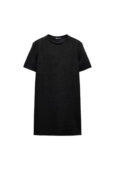 VESTIDO EFECTO ANTE BRILLOS