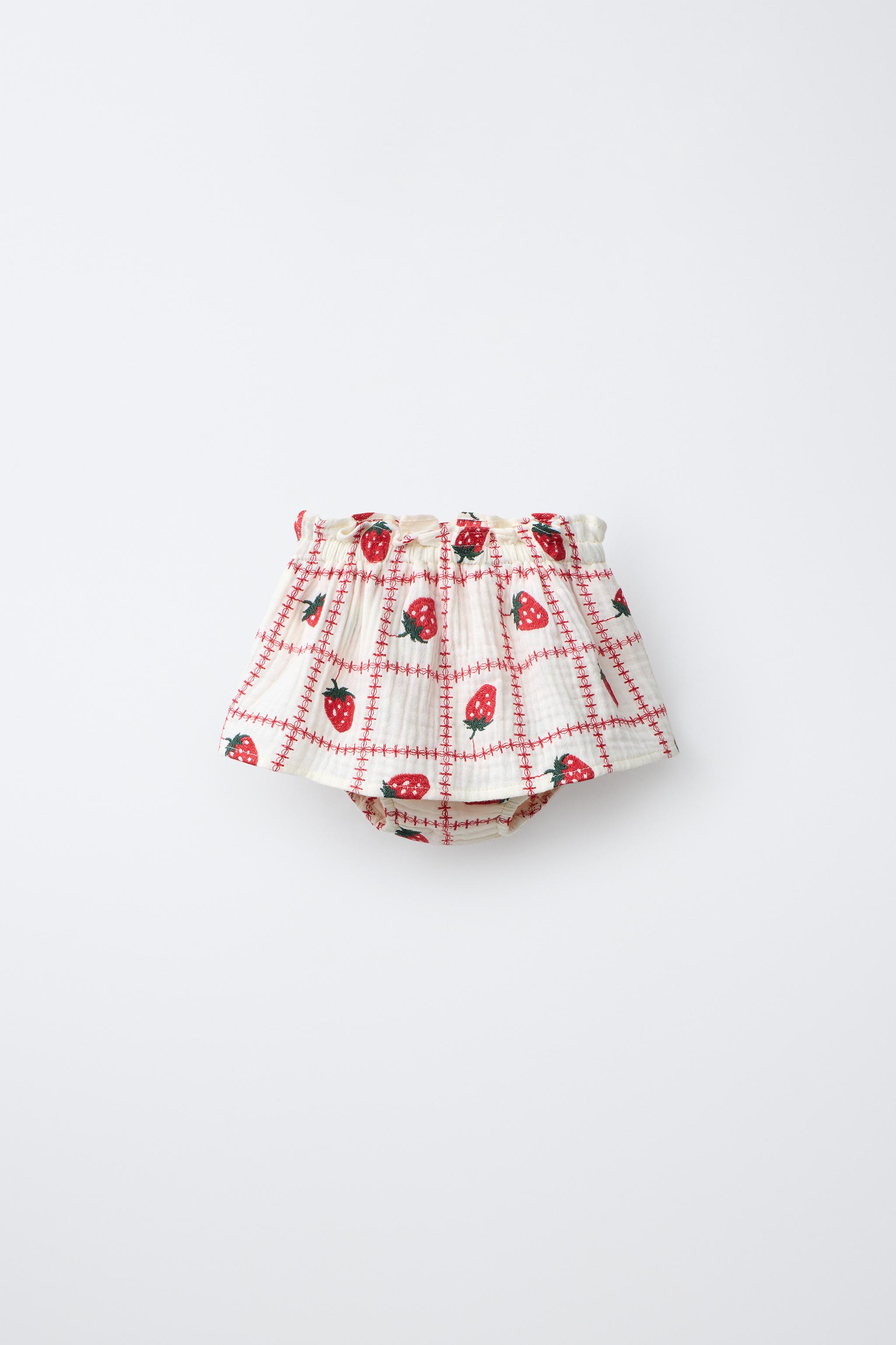 CULOTTE JUPE BRODÉE FRAISES CASA LAWA X ZARA KIDS