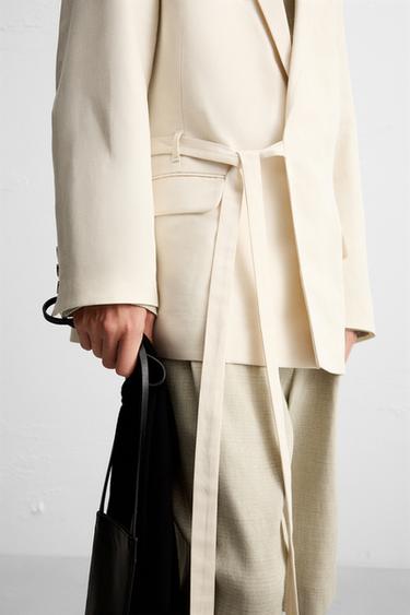 BLAZER COSTUME LACET - Sable de Zara - Image 5