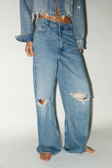 MID-RISE BAGGY TRF JEANS - Indigo by Zara