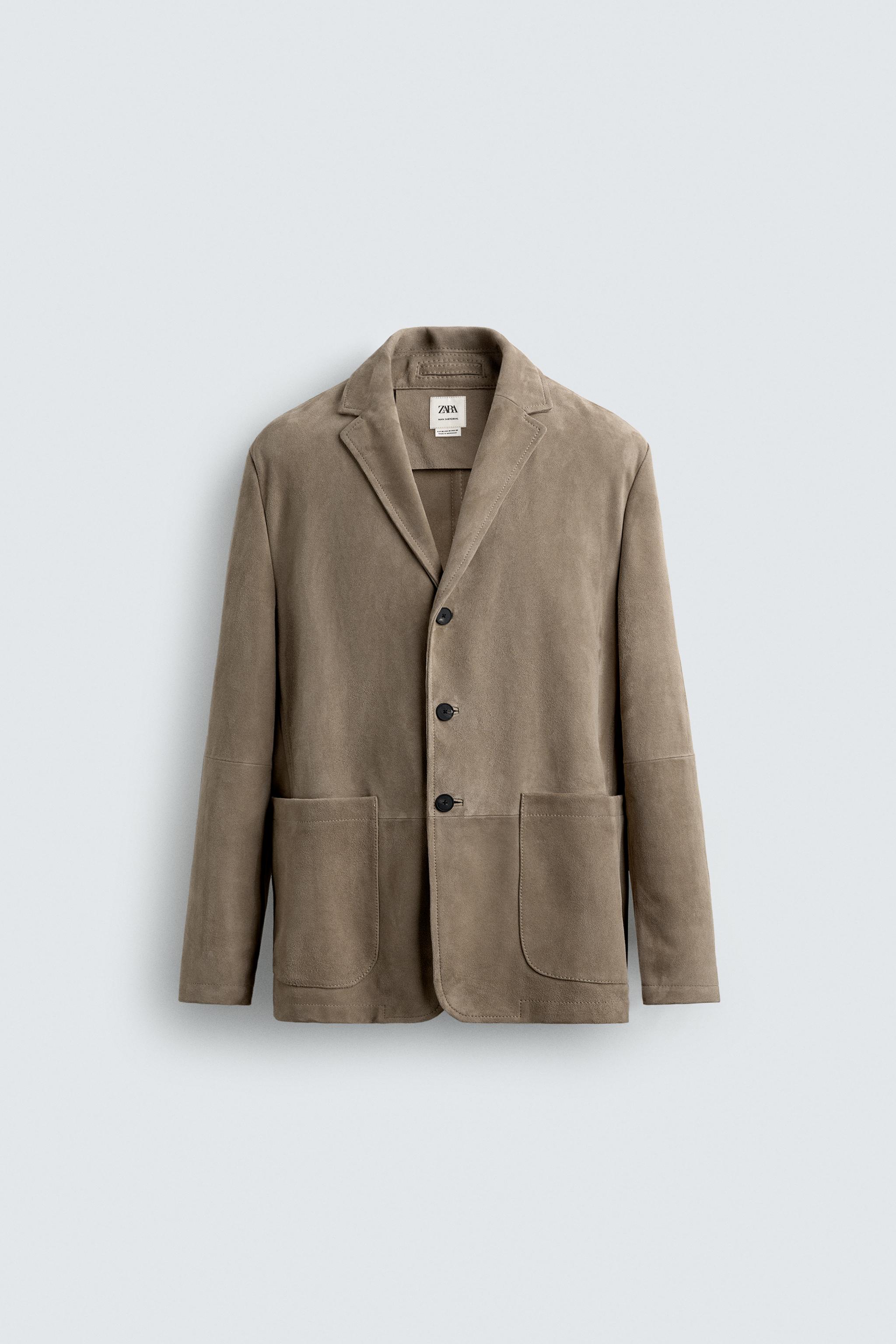REGULAR FIT SUEDE LEATHER BLAZER