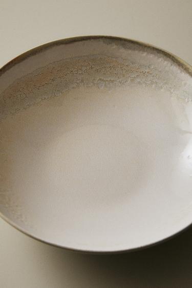STONEWARE SOUP PLATE - Ecru by Zara - Image 5