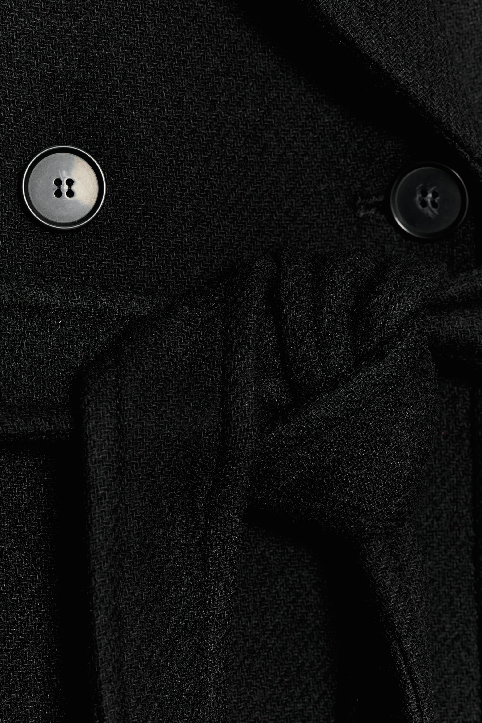 WOOL-BLEND BELTED LONG COAT
