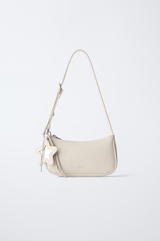 SHOULDER BAG WITH CHARM - White by Zara - Image 0