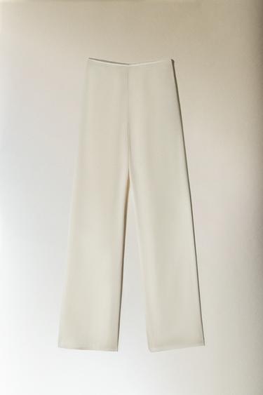 PANTALON SOIE BEIGE - Écru de Zara - Image 5